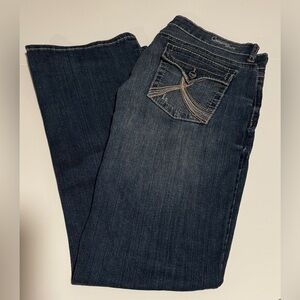 Women's Boot Cut Jeans - Dark Blue